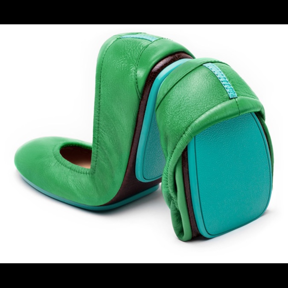 Tieks Green Flats Vibrant Comfortable Stylish